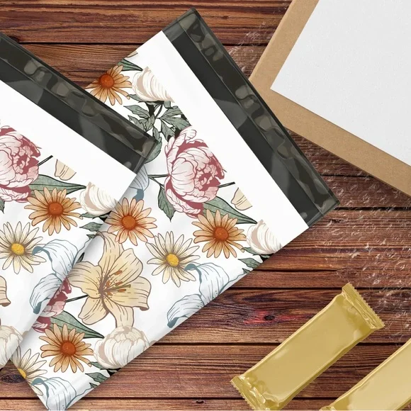 Vintage Floral Poly Mailer’s 10x13 Pack of 25 - Picture 10 of 15